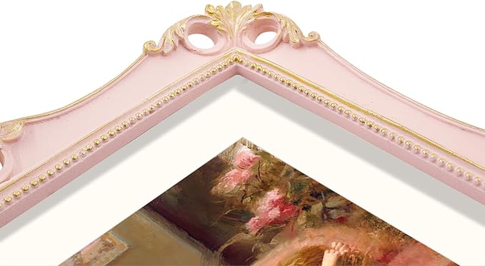 SIMON'S SHOP 11x14 Picture Frame Matted to 8x10, Vintage Poster Frames for Gallery Wall Display, Pink Photo Frames 11x14 with Mat, Antique Home Decor