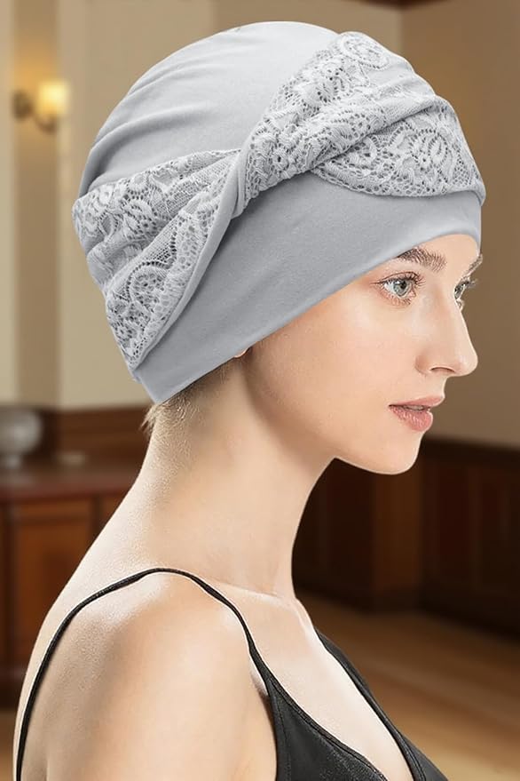 XYIYI Knot Chemo Headwear for Womens Cancer Patients, Stretchy Chemotherapy Headwraps Beanie Hats