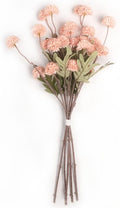 5 Pcs Artificial Pink Pompon Mums Small Flowers, 20" Faux Silk Chrysanthemum Flowers with Long Stem, Floral Arrangements for DIY Bouquet Home Wedding Table Centerpiece Decor