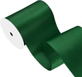 Forest Green Satin Ribbon 4 inch X 15 Yards Polyester Ribbon for Gift Wrapping Very Suitable for Weddings Party Hair Bow Invitation Decorations and More