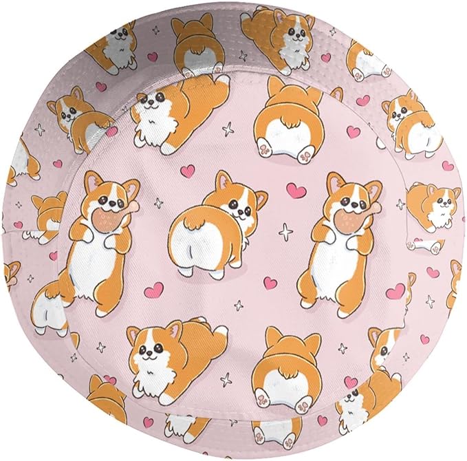 Bucket Hat for Women Men, Summer Print Hat Travel Packable Sun Cap Outdoor Hat for Women and Men