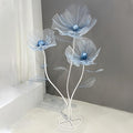 Giant Flowers for Decoration, 5.58 ft Big Artificial Organza Flower for Wedding Reception Birthday Christmas Party Backdrop Decor Photography Props Shop Window Display, Blue