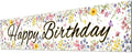 Letjolt Happy Birthday Banner Girls Birthday Party Decorations Wildflower Floral Theme Decor for Nursery Celebration Baby Shower Backdrop 6Ft