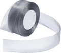 Grey Ribbon for Gift Wrapping 1-1/2 inch Sheer Organza Ribbon for Flower Bouquet Tulle Chiffon Ribbons for Wedding Invitations Christmas Decorations Crafts 50 Yards