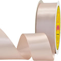 Double Face Satin Ribbon 1-1/2 inch X 50 Yards Polyester Vanilla Ribbon for Gift Wrapping Very Suitable for Weddings Party Hair Bow Invitation Decorations and More
