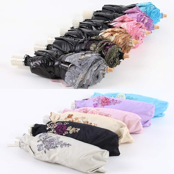 Honeystore Flower Lace Parasols for Wedding Party Lace Bridal Umbrella