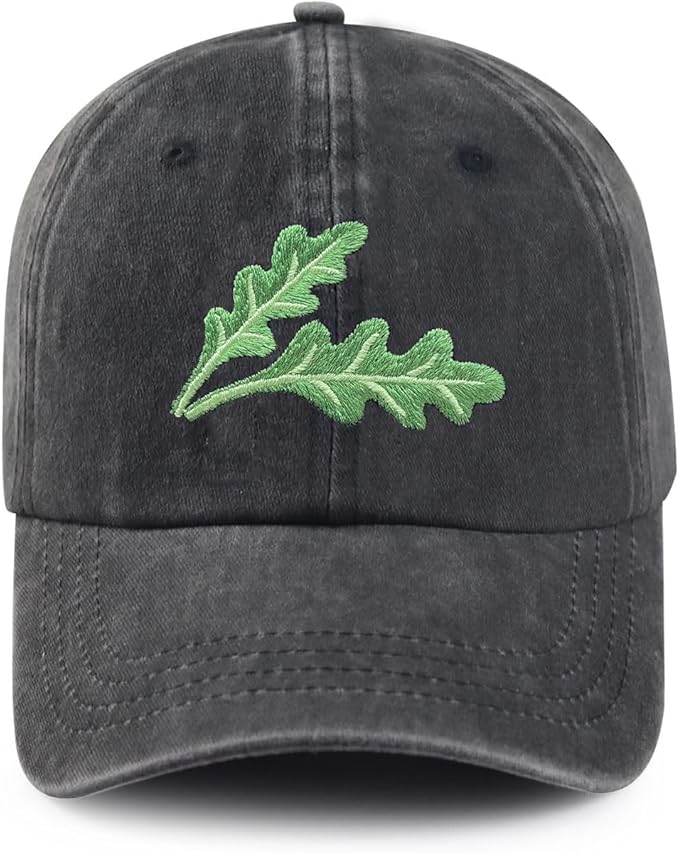 Cute Flower Hat, Elegant Floral Embroidered Adjustable Baseball Cap for Men Women, Gifts for Flower Lovers, Black