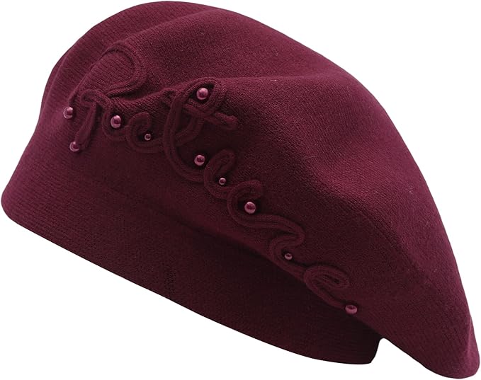 Winter Women French Beret Hat Kaschmir Solid Color Knitted Berets