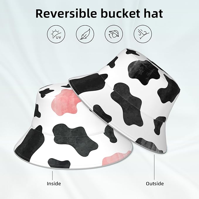 Bucket Hat Beach Summer Sun Hat Reversible Fisherman Hats Double Sided Wearing for Women Men Boys Girls