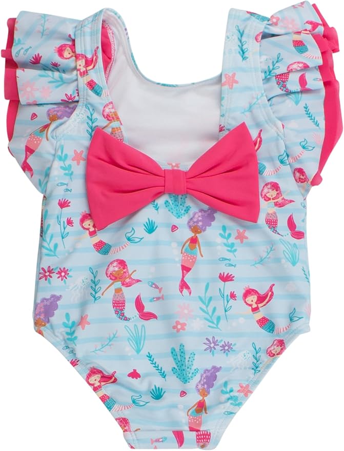 RuffleButts® Baby/Toddler Girls Ruffle Strap One Piece Swimsuit w/UPF 50+ Sun Protection
