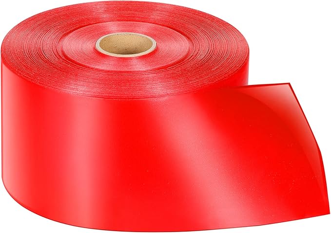 Syhood Outdoor Leaf Ribbon Floral Satin Ribbon for Crafts Aspidistra Waterproof Holiday Outdoor Decoration(2 Inch X 216 Yards,Red)