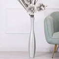 Leewadee Decorative Tall Floor Vase for Living Room Decor, 26 inches, Silver, Resin