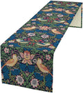 William Morris Floral Table Runner, Vintage Flowers Botanical Printed Table Runner for Home Kitchen Dining Table Decoration,13x90 Inch