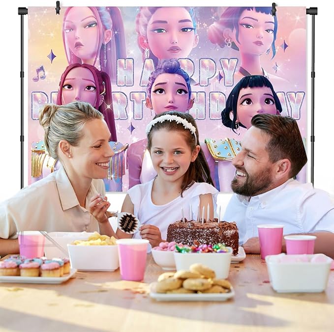 Cute Cartoon Backdrop, Anime Birthday Backdrop, Birthday Party Photo Backdrops, Top Choice for Photography