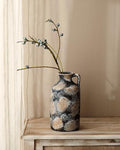 Ceramic Rustic Vase for Decor - 10.2Inch Farmhouse Vases - Decorative Vase for Home Decor, Living Room, Table, Boho - Rust Black