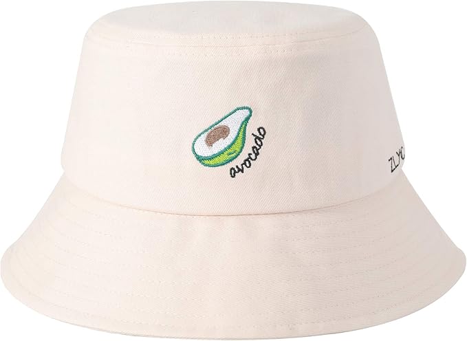 ZLYC Unisex Fashion Embroidered Bucket Hat Summer Fisherman Cap for Men Women