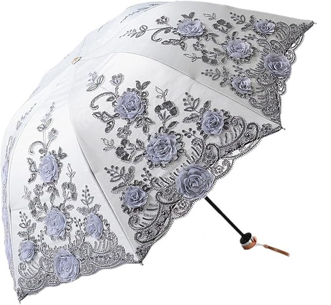 Honeystore Flower Lace Parasols for Wedding Party Lace Bridal Umbrella