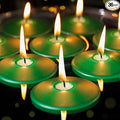 3 inch Floating Candles 36 Packs Green Floating Candle for Centerpieces 8-9 Hours Floating Candles 3” Water Candles for Cylinder Vases, Pool, Wedding, Christmas
