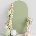 Wokceer 6.6FT Wedding Arch Cover Spandex Fitted Wedding Arch Stand Covers Round Top Sage Green Chiara Arch Cover for Birthday Party Ceremony Banquet Decoration