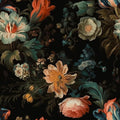 Vintage Gold Yellow Floral Peony Pink Orange White Flower Peel and Stick Wallpaper Easy Peel Off Contact Paper Stick on Adhesive Wall Paper for Bathroom Waterproof Renter Friendly