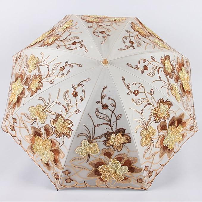 Honeystore Flower Lace Parasols for Wedding Party Lace Bridal Umbrella