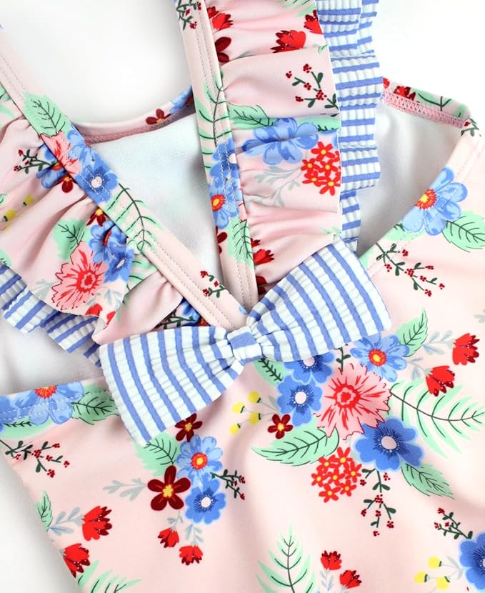 RuffleButts® Baby/Toddler Girls Ruffle Strap One Piece Swimsuit w/UPF 50+ Sun Protection