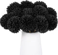 12 Pcs Black Artificial Chrysanthemums Flowers Silk Fake Mums Flowers for Halloween Ghothic Wedding Table Centerpiece Christmas Home Decor (12, Black)