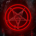 Pentagram Baphomet Satan Neon Sign, Gothic Baphomet Neon Light, Black Goat LED Sign, Gothic Home Decor Sign for Halloween Wall Art, 3D Engraved Neon Sign For Dorm College Party Christmas Gifts