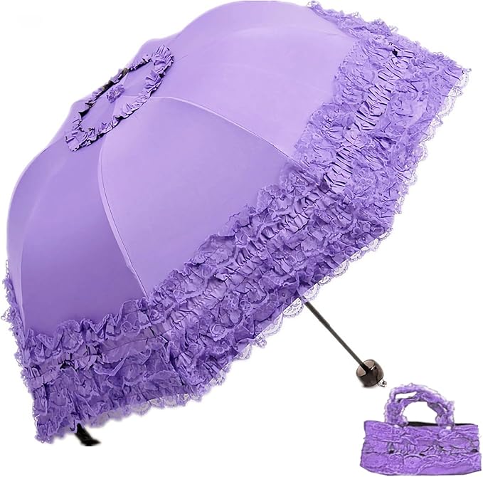 Vintage Lace Parasol Gothic Lolita Umbrella UV Sun Protection Witch Cosplay Photoshoot Props Party Decoration