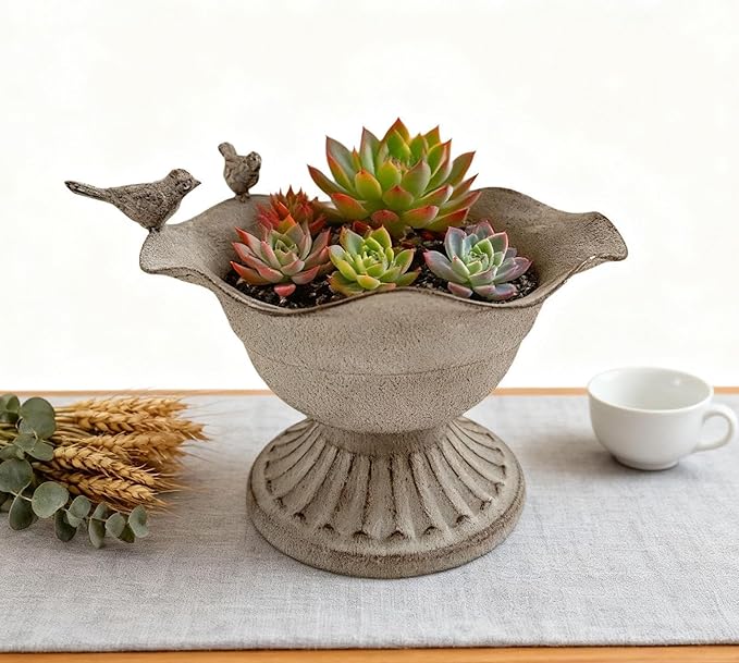 Flower Urn Vase,Trumpet Planter,Metal Vase Nordic Metal Flowers Urn Planter for Anniversary Ceremony Party