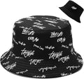 Malaxlx Unisex Bucket Hat Beach Sun Hat Aesthetic Fishing Hat for Men Women Teens, Reversible Double-Side-Wear
