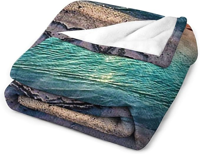 Love Ocean Beach Blanket - Soft, Warm, Cozy Fleece for Kids, Adults - 50"x60"