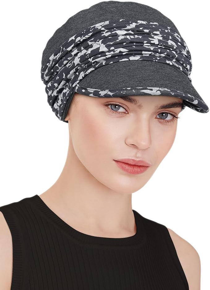 Chemo Headwear Viscose Newsboy Cap for Women Fall and Winter Hats