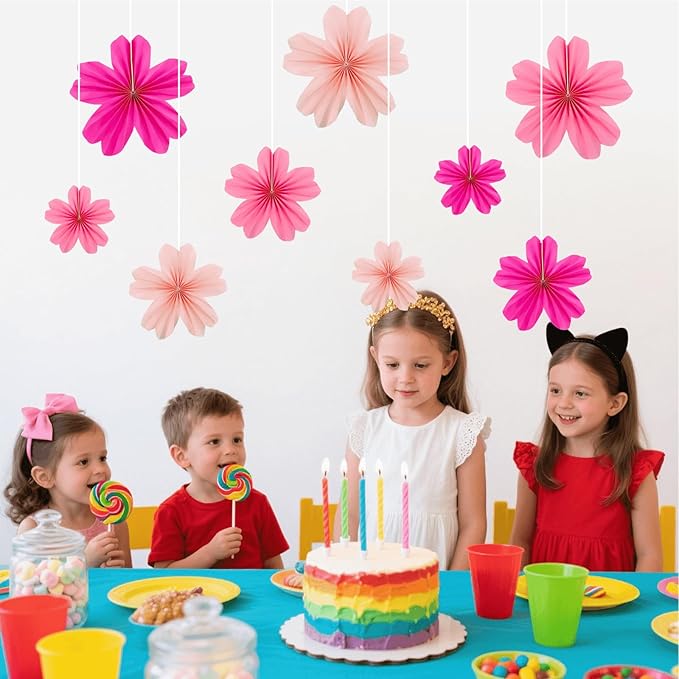 9 Piece Set Paper Flowers Decorations for Wall,3 Sizes 8-14 inch Flower Decor Flower Wall Giant Flowers for Decoration,Classroom Decor