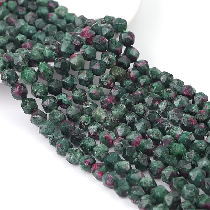 Faceted Natural Zoisite Stone Round Beads 6mm 36cm/Strand for Jewelry Making