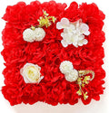 Flower Wall Backdrop, 12PCS 10.6"-15.7" Artificial Flower Wall Panel with Various Styles, 3D Floral Wall Decor for Wedding Photo Background Festive Party Home Decoration (G-E002, 10.6*10.6in)