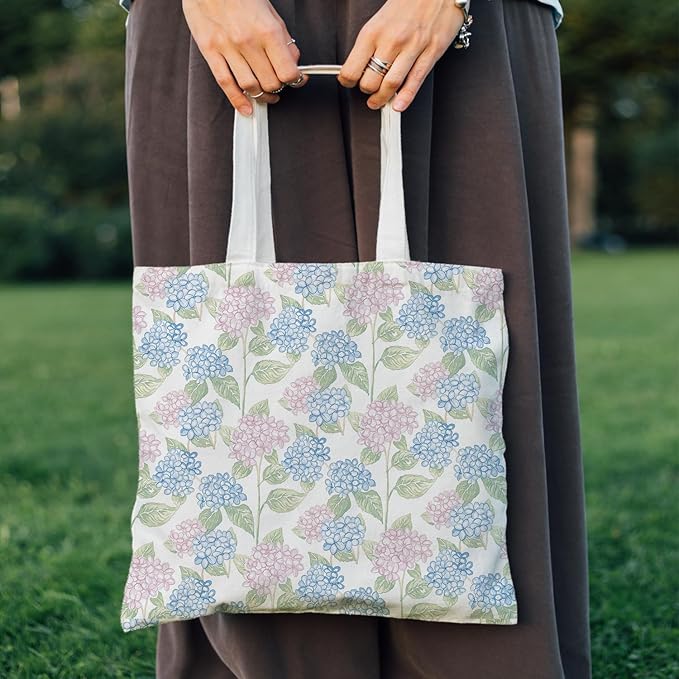 Flowers Tote Bag Gifts for Women, Canvas Aesthetic Reusable Grocery Bags Shopping Bags