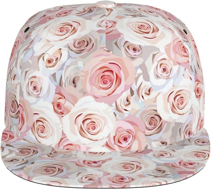 Rose Baseball Cap Adjustable Flower Baseball Caps Womens Hat Rose Flower Baseball Hats for Women Outdoor