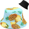 Malaxlx Bucket Hat Beach Sun Hat Fishing Hat for Women Men, Outdoor Travel Reversible Double Side Wear Fisherman Hat