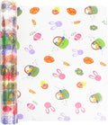 JOYIT 100ft Easter Cellophane Wrap Roll with Egg (17.5 in x 100 ft) - 3 Mil Thick Easter Wrapping Paper Roll, Easter Cellophane Bags for Baskets Candy Gift Wrapping