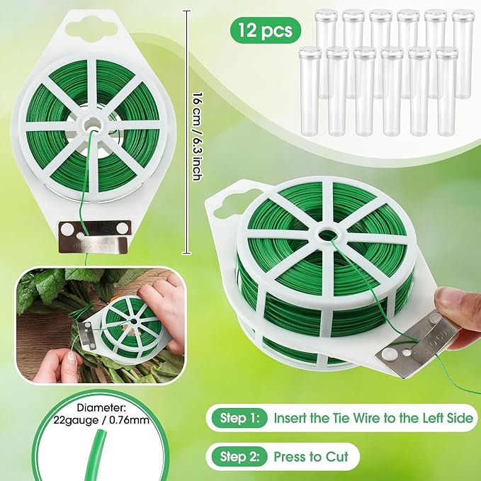 WILLBOND 207 Pcs Flower Arrangement Supplies Christmas Green Florist Garden Tools Gift Kit for Women Include Bag Thorn Remover Rose Stripper Outdoor Hand Tools Stem Pruning Shear Gloves Stem Wire Etc