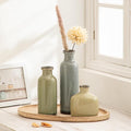 Bud Vase - Flower Vase Set - Decorative Vases - Ceramic Small Vase Set of 3 for Centerpieces - Ice Creak for Decor - Modern Decoration Vases for Home Farmhouse Table Office, Mini Vase by Lyeec