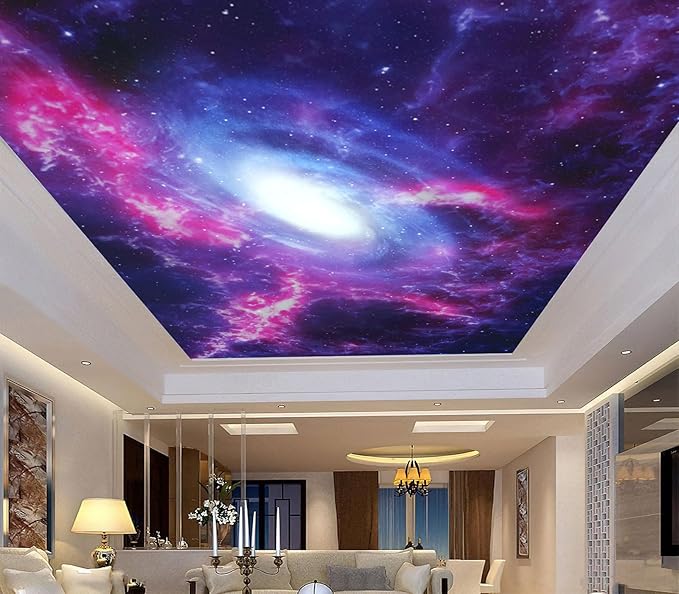 Cliouar-Space Background with Nebula and Galaxy Peel and Stick 90" x 67"