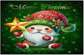 Xmas Christmas Green Santa Claus Placemats Set of 6 PVC Vinyl Non Slip Table Mats Heat Resistant Place Mats Washable Wipeable Dining Table Mat for Kitchen Decor Party Indoor Outdoor Decorative Gift