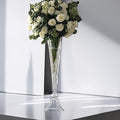 Efavormart 1PC 40" Clear Reversible Clarinet Glass Trumpet Vase, Tall Glass Vases Wedding Event Home Decor