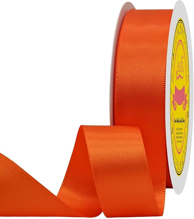 Torrid Double Face Satin Ribbon 1 inch X 50 Yards Spool Bright Colors Very Suitable for Weddings Gift Package Wrapping Dancer Wand Sewing Party Hair Bow Invitation Decorations and More