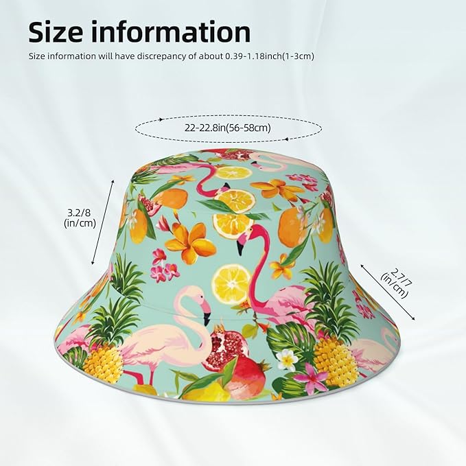 Hat Reversible Fisherman Hats Double Sided Wearing for Women Men Boys Girls