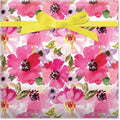 Current Perfect Pink Poppies Jumbo Rolled Gift Wrap (1 Giant Roll, 61 sq. ft.) Peek-Proof, For Birthdays, Graduations, Baby Showers and More