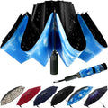 LLanxiry Compact Travel Umbrella, 44" Canopy, Automatic Open/Close Windproof Umbrella, 210T Pongee, 8-Rib Fiberglass, Travel Size Mini, Portable Rain/Sun Umbrellas UPF 50+ with Cover