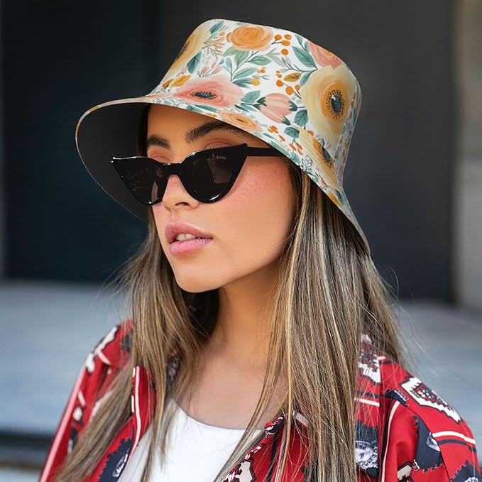 Bucket Hats Fashion Sun Cap Packable Outdoor Fisherman Hat for Women and Men Travel
